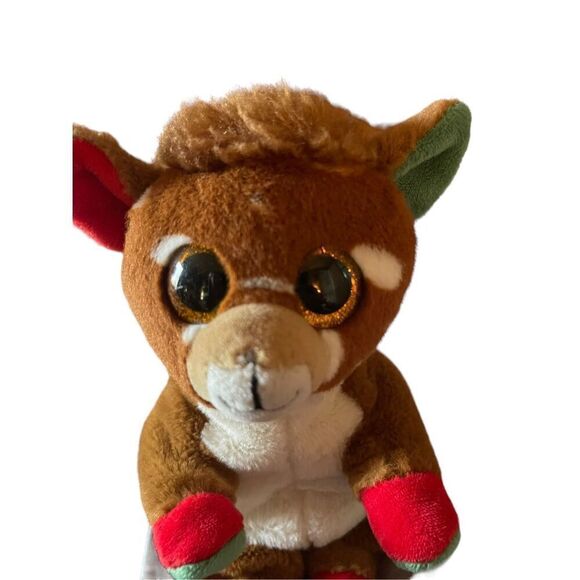 Ty Brown Beanie Baby Bellies JUNO the Christmas Reindeer Plush Stuffed Toy - Picture 2 of 12